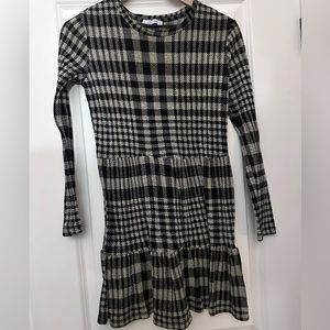 Zara Gingham Print Knit Dress